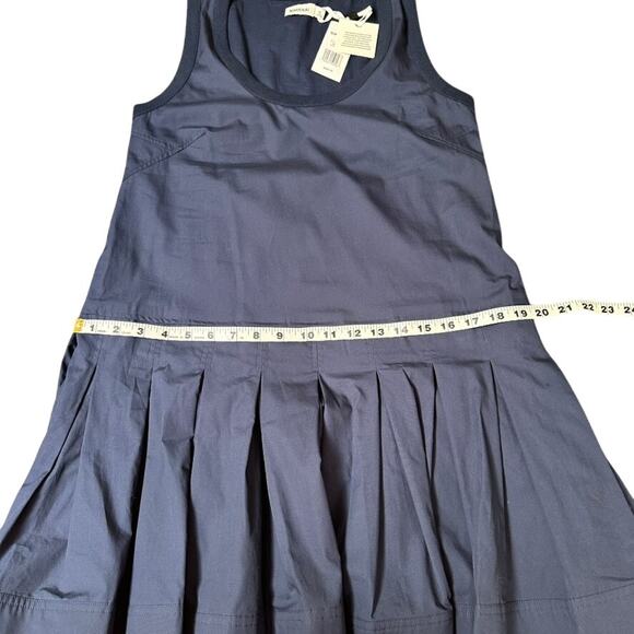 SIMKHAI Navy Pleated Drop Waist Sleeveless Dress‎ XS NWT Cotton $345 - Picture 7 of 10